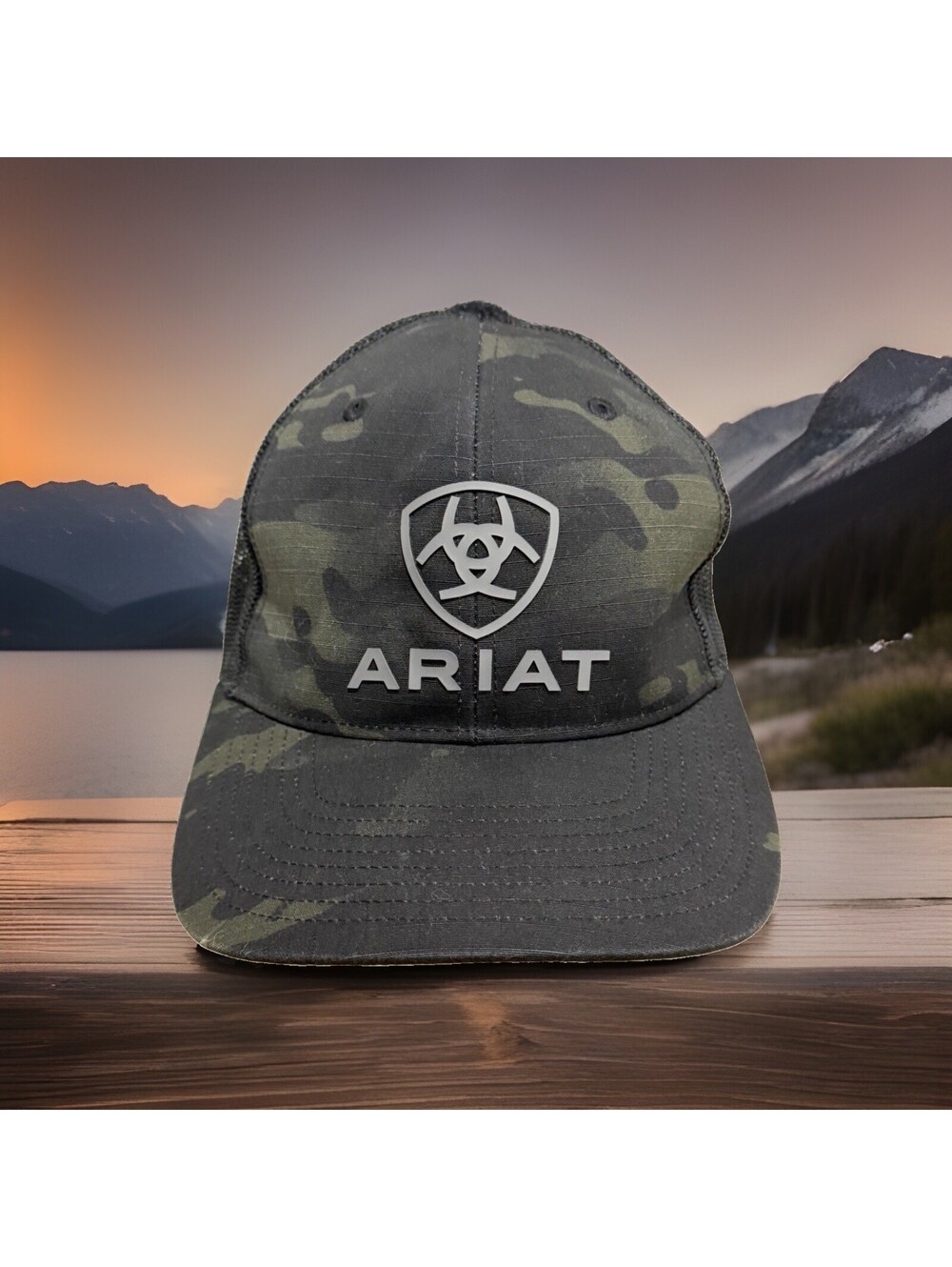 Ariat Cowboy Rodeo Wrangler Cattle Cow Drives Farm Work Baseball Cap Hat